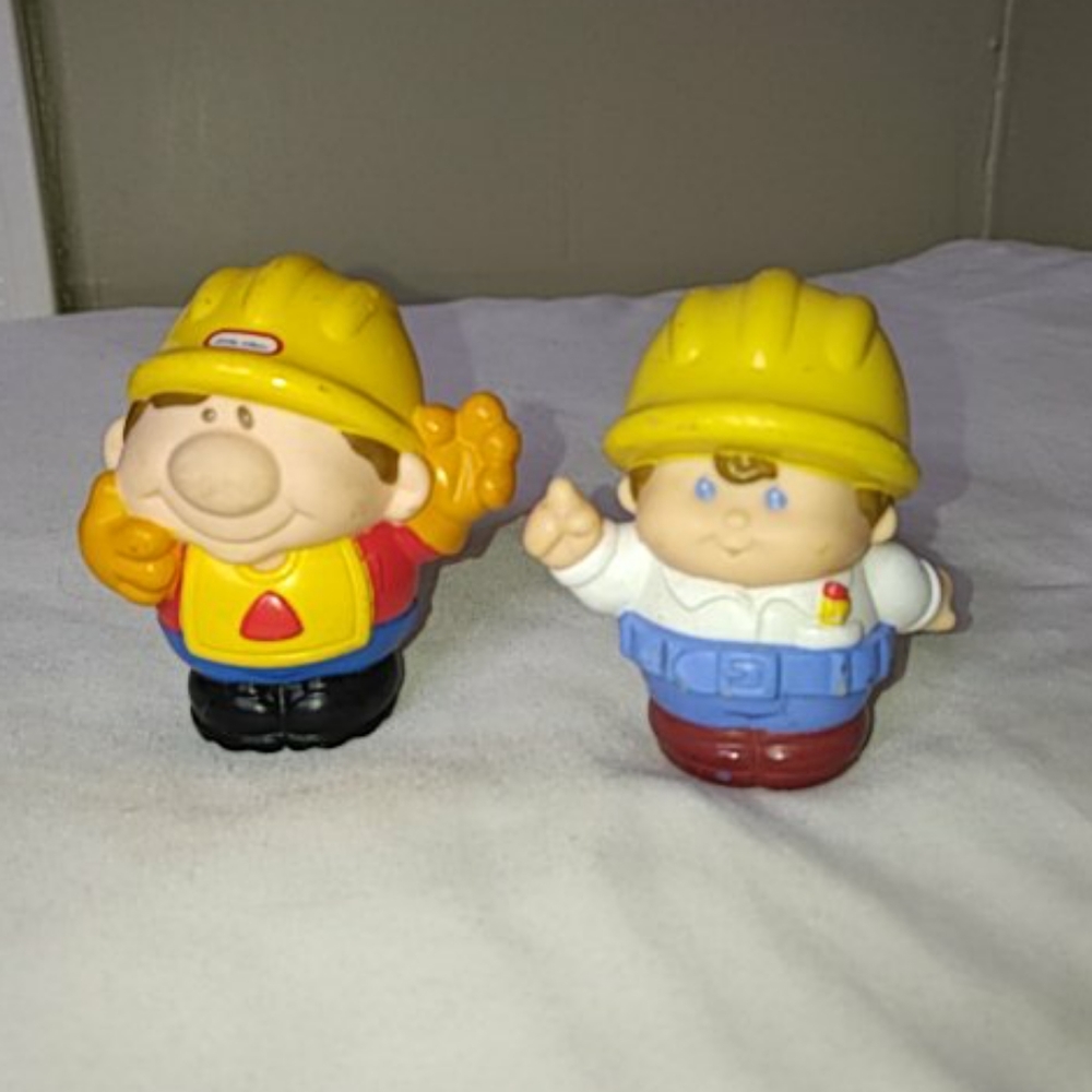 Vintage Little tikes Pair of Construction People 2
